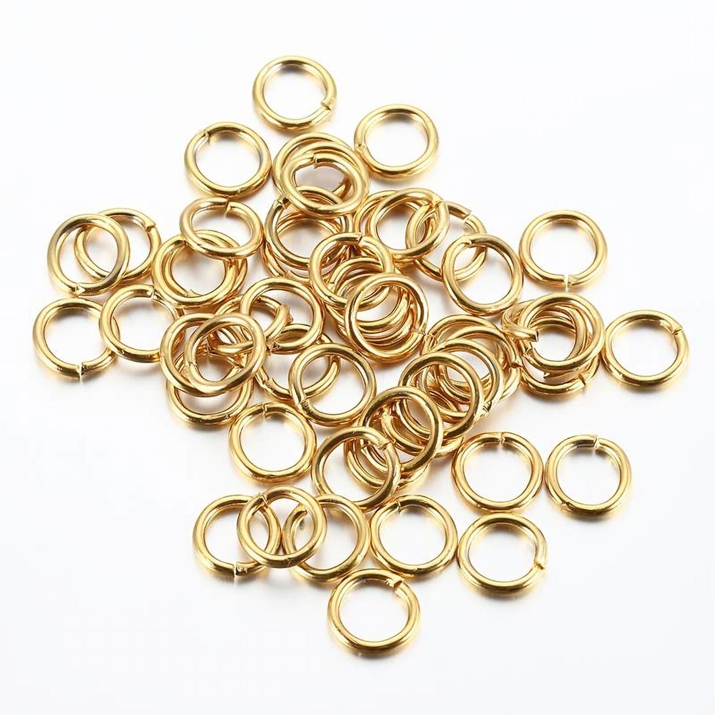 Metallic Jump Rings - 25 pcs