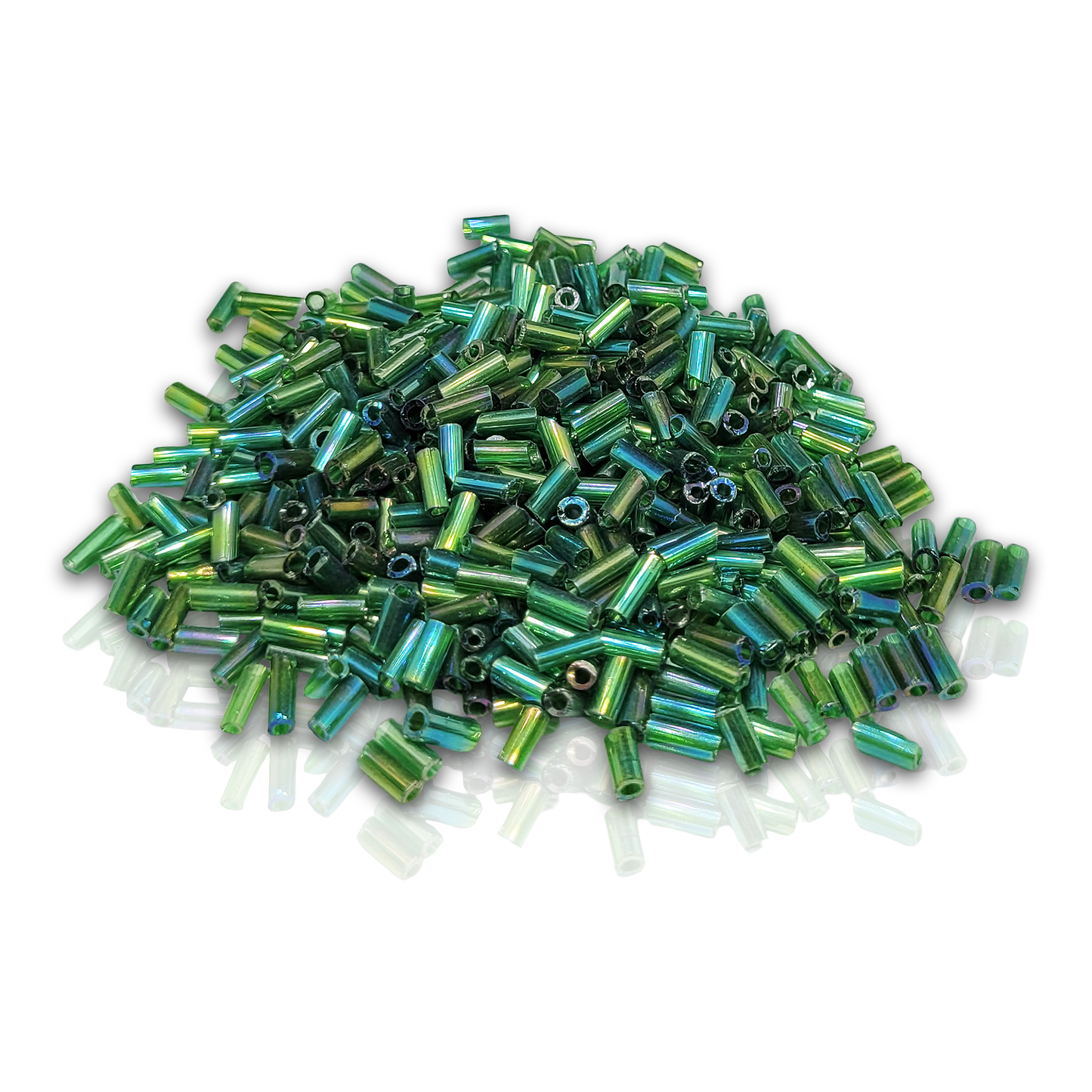 Rainbow Bugle Glass Beads