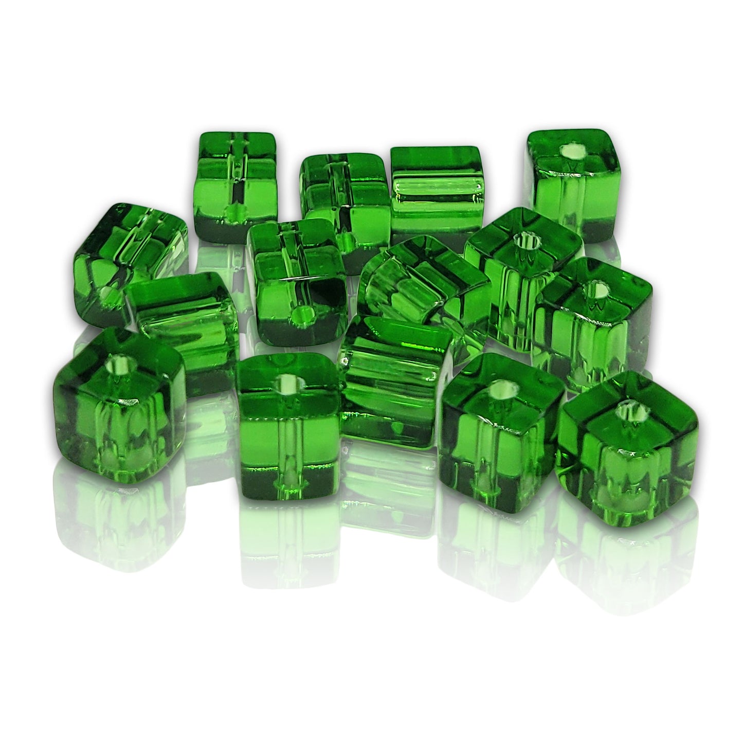 Glass Cube Spacer Beads