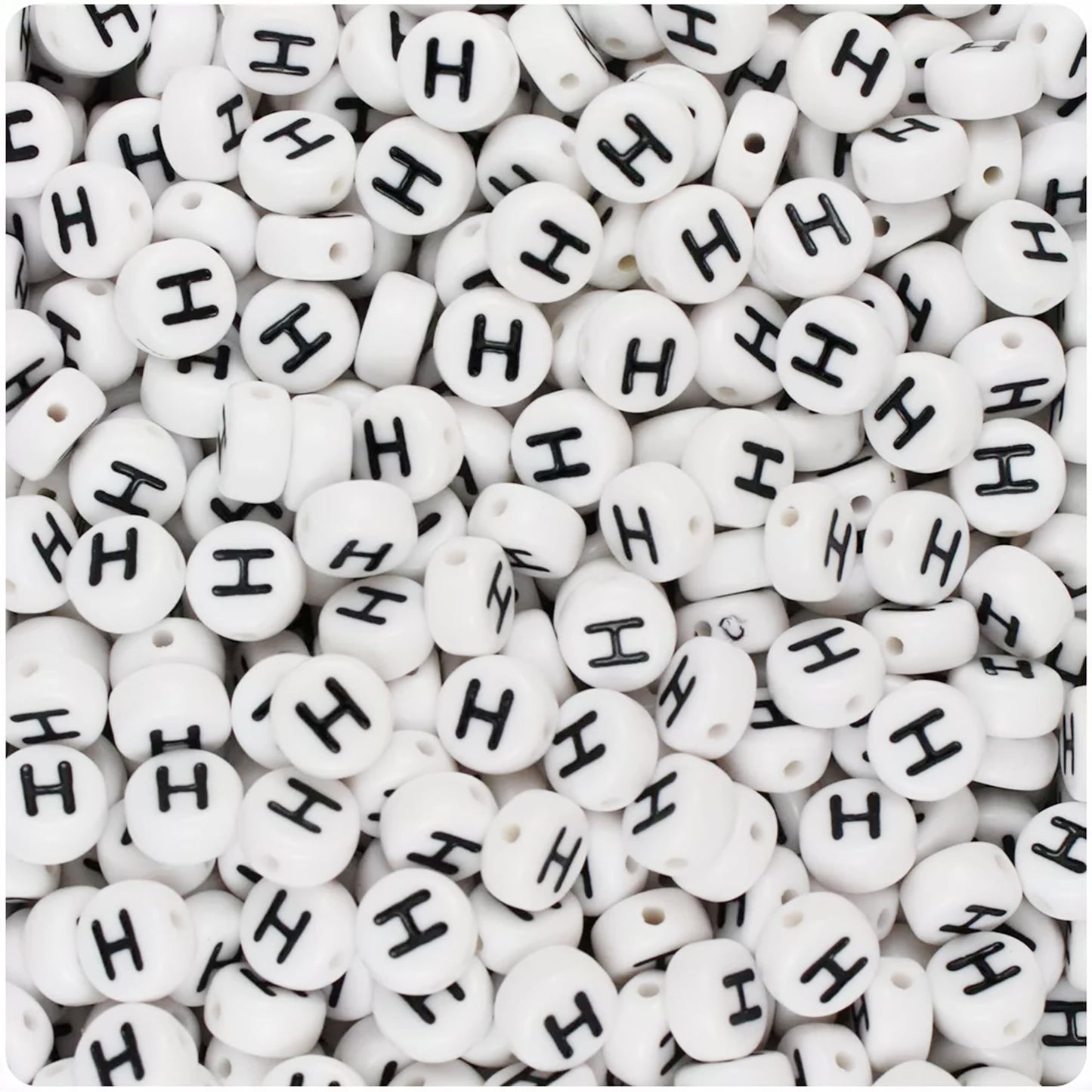 Alphabet Round Letter Beads - 1 Set (Pack of 200)