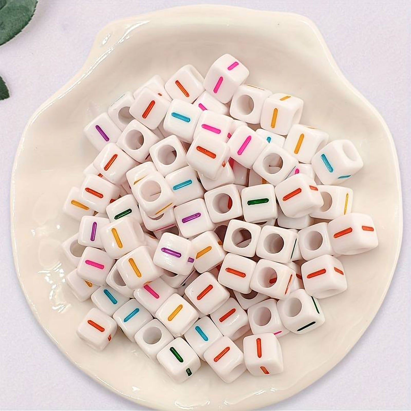 Acrylic Alphabet Cube Beads - Single Letters