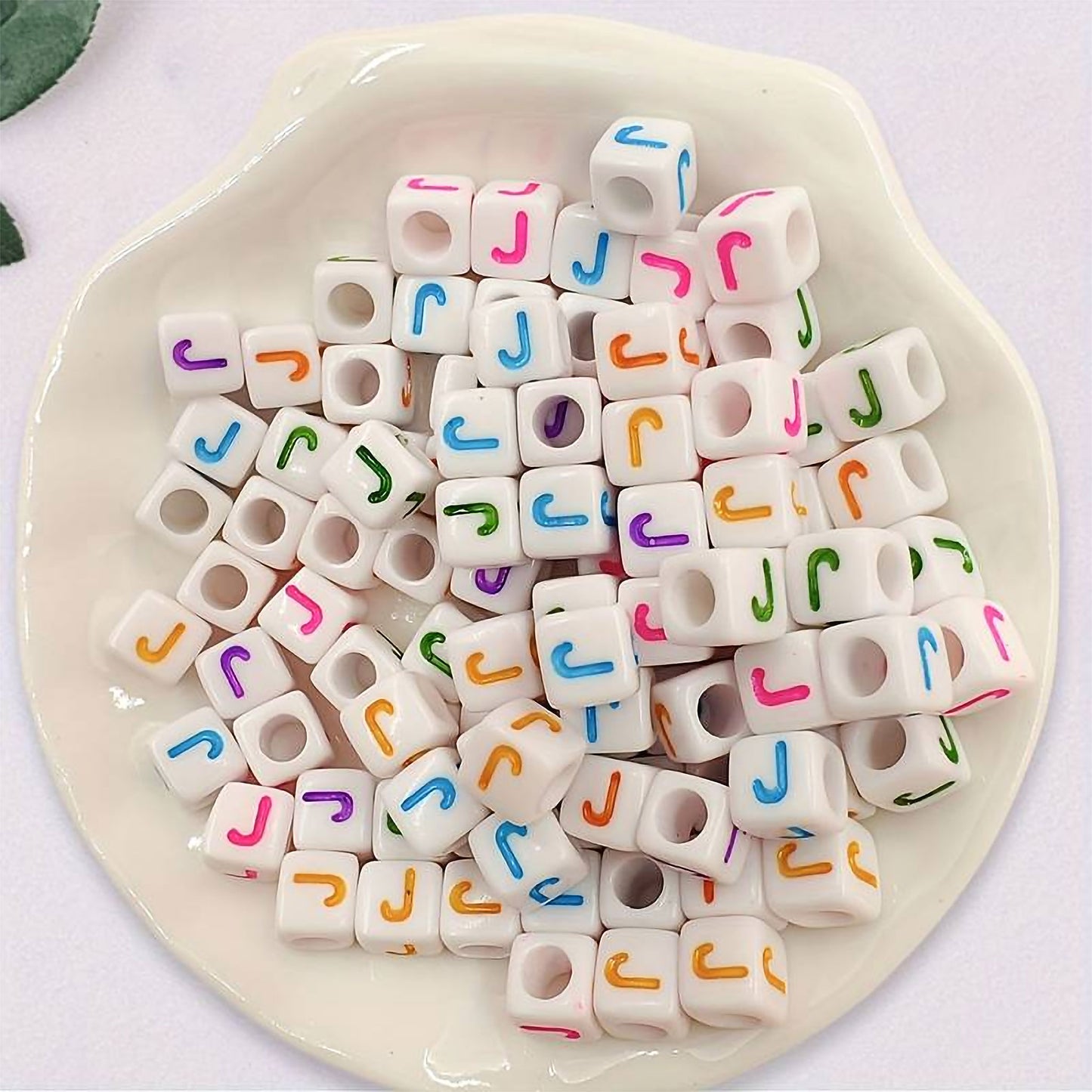 Acrylic Alphabet Cube Beads - Single Letters