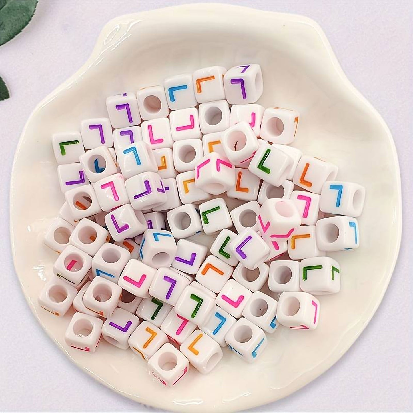 Acrylic Alphabet Cube Beads - Single Letters