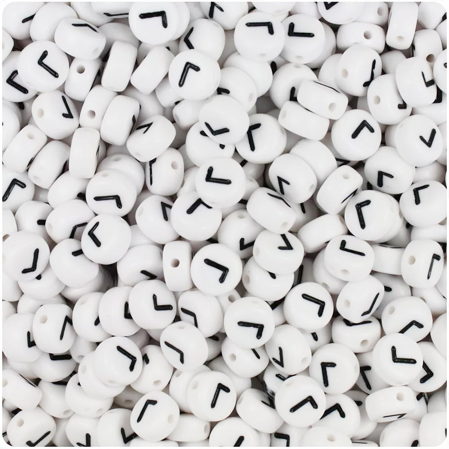 Alphabet Round Letter Beads - 1 Set (Pack of 200)