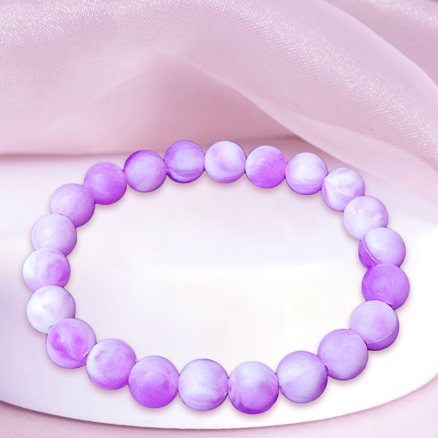 Marble Bracelet for Women and Girls - Lucid Theme - 8mm Beads