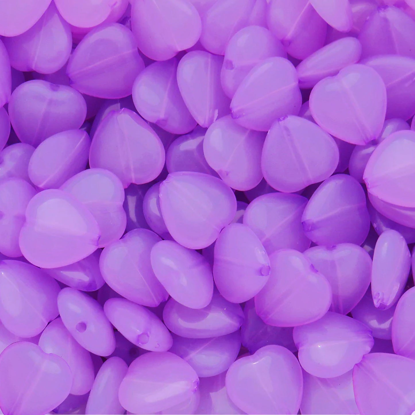 Jelly Heart Acrylic Beads