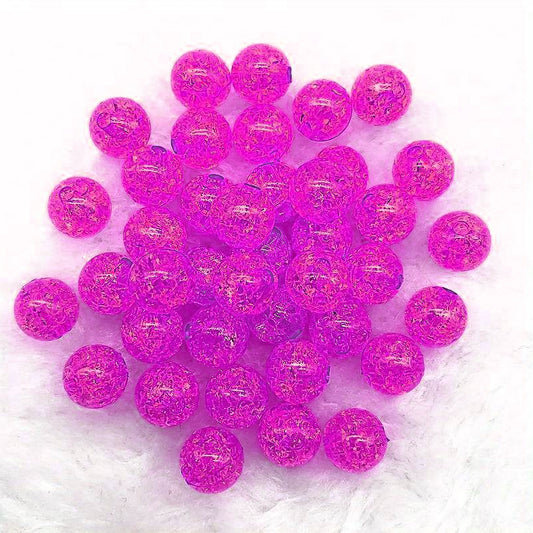 Multicolour Crackle Acrylic Beads - 8mm