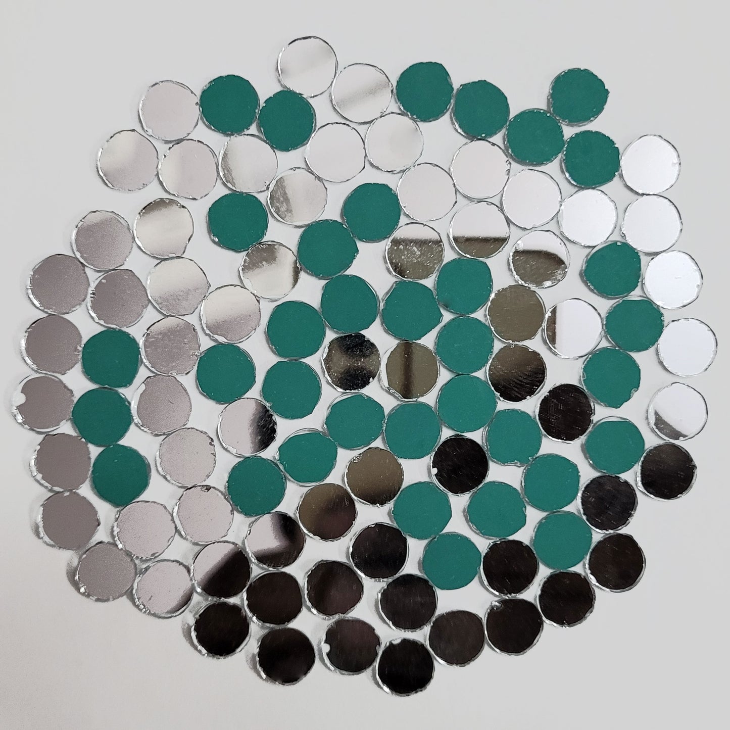 Silver Glass Round Shape