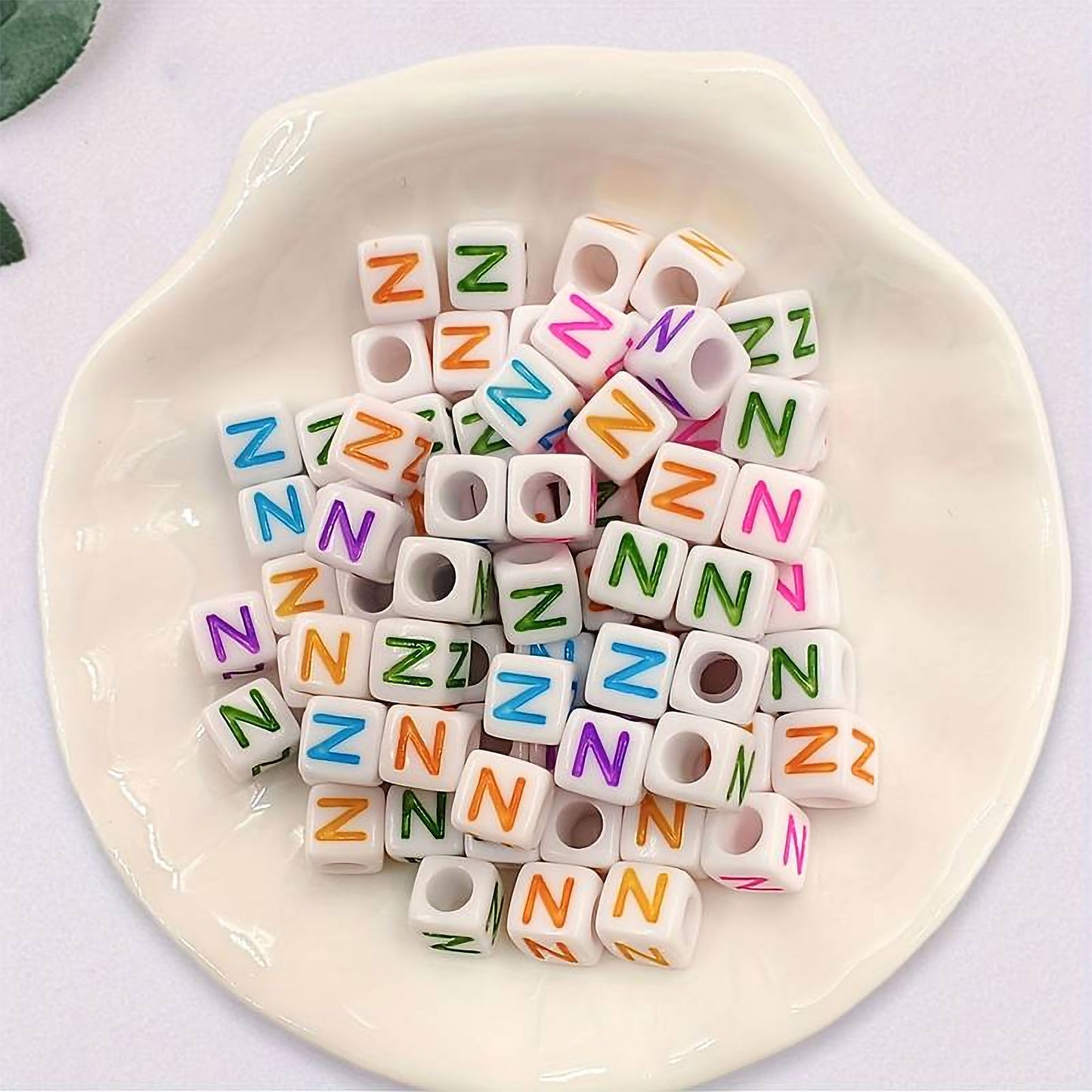 Acrylic Alphabet Cube Beads - Single Letters