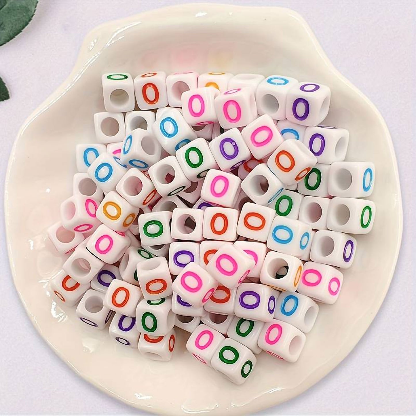 Acrylic Alphabet Cube Beads - Single Letters