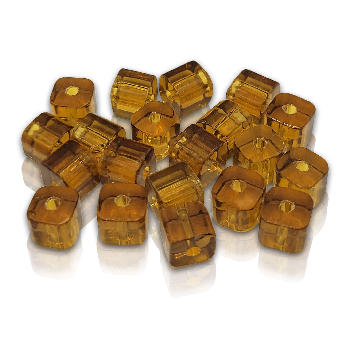 Glass Cube Spacer Beads