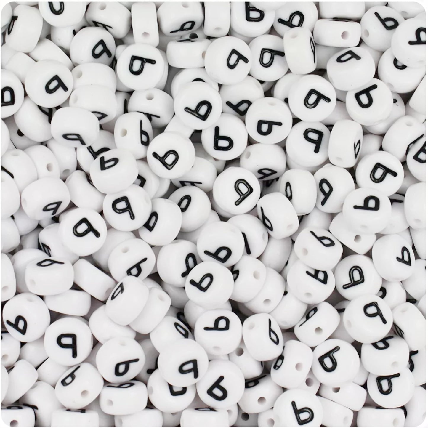 Alphabet Round Letter Beads - 1 Set (Pack of 200)