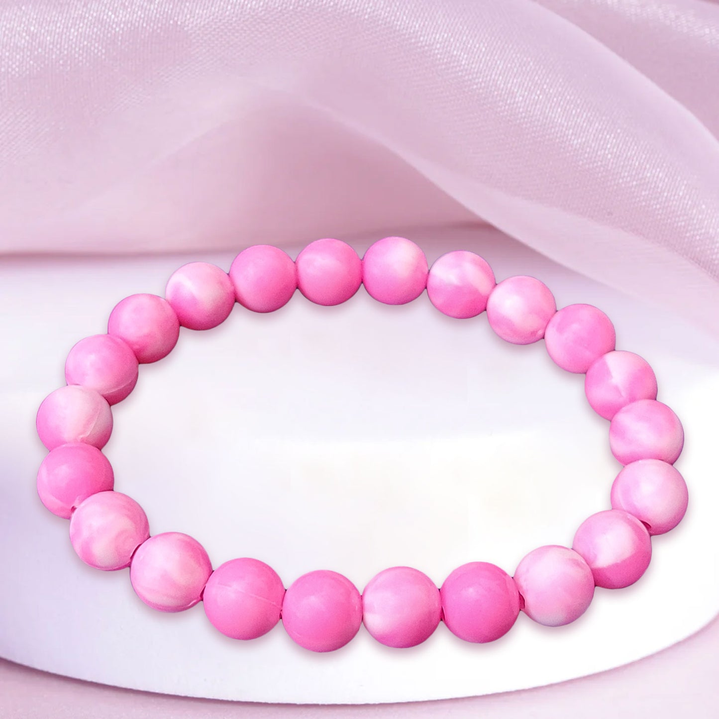 Marble Bracelet for Women and Girls - Lucid Theme - 8mm Beads