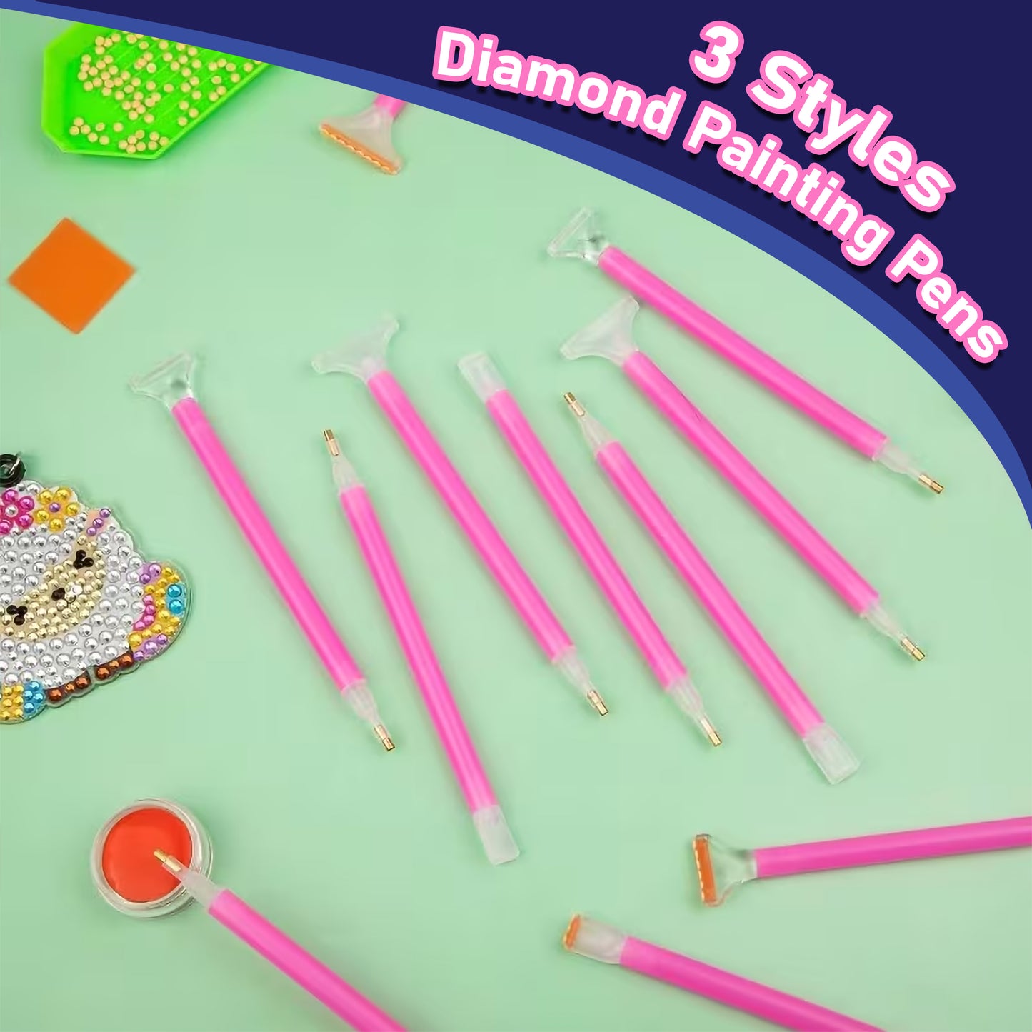 Diamond Painting Tool Kit with 12-Slot Storage Container