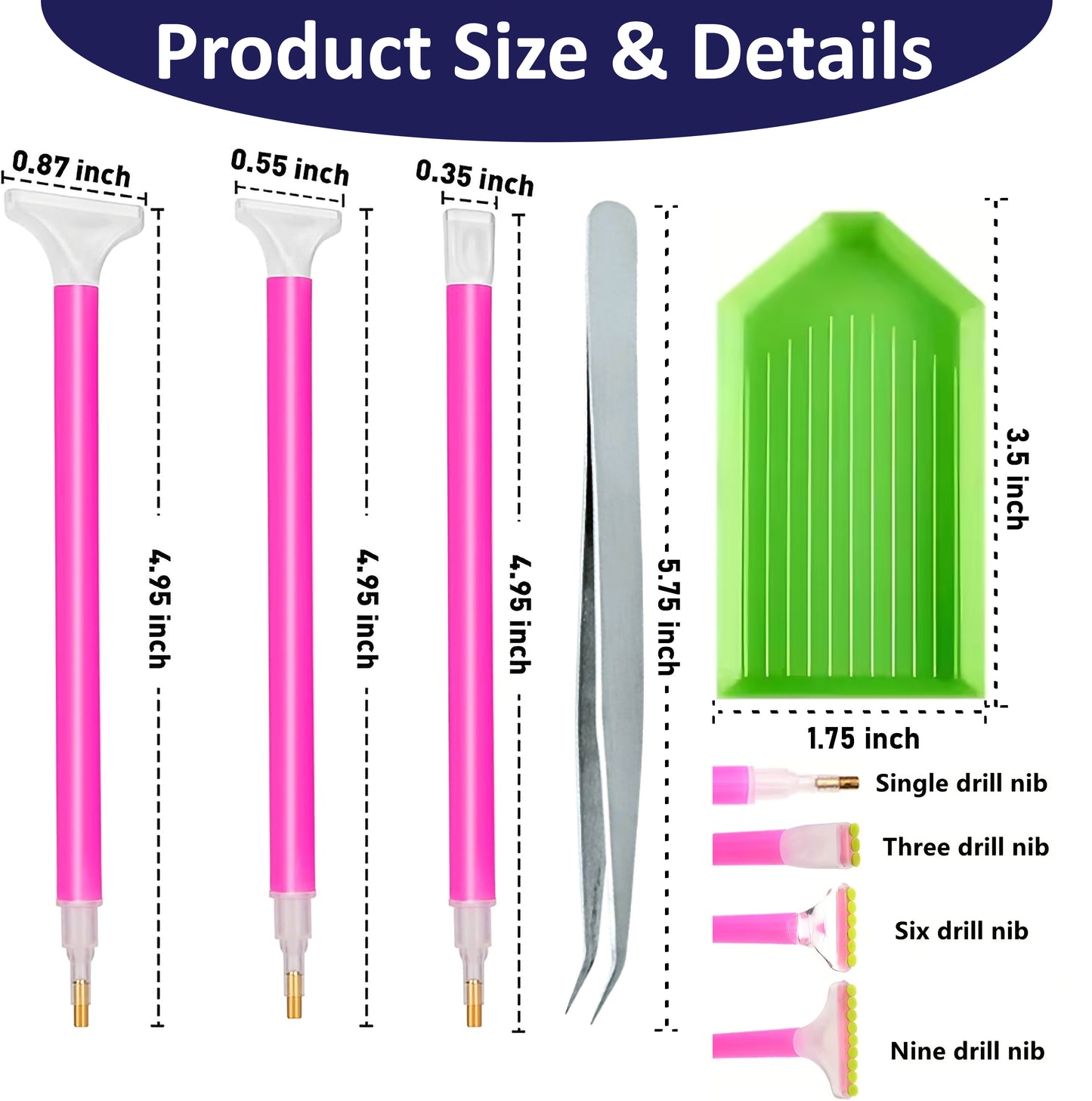 Diamond Painting Tool Kit with 12-Slot Storage Container
