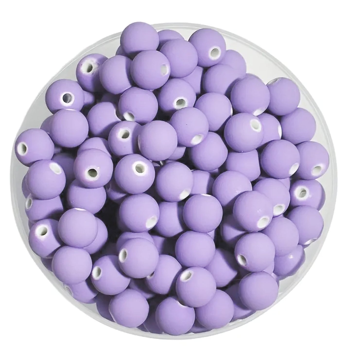 Glass Matte Beads 8mm - 35 pcs