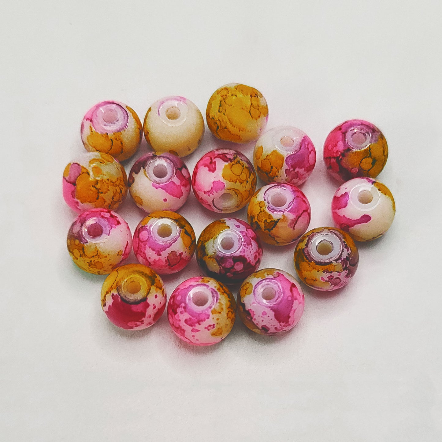 Vibrant Acrylic Marble Beads 8mm