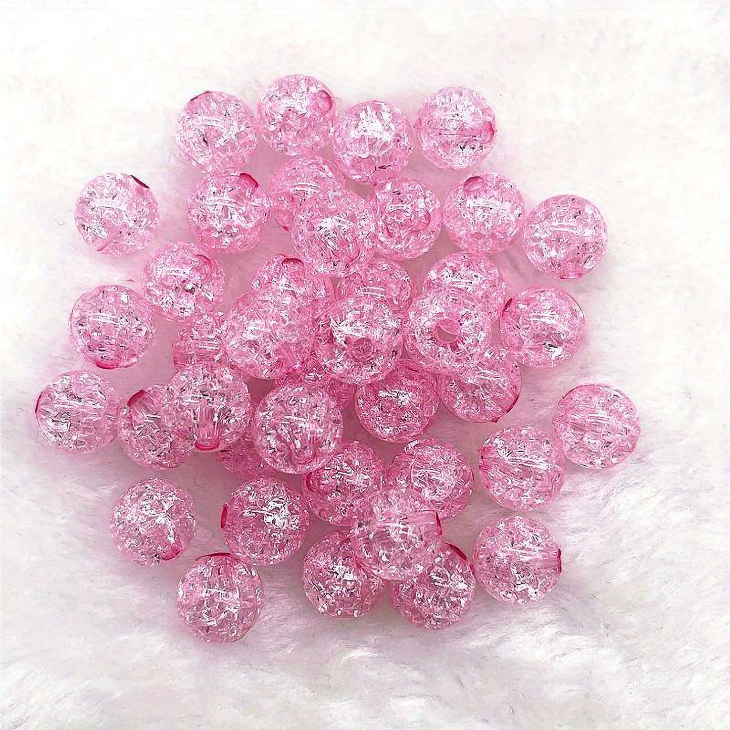 Multicolour Crackle Acrylic Beads - 8mm