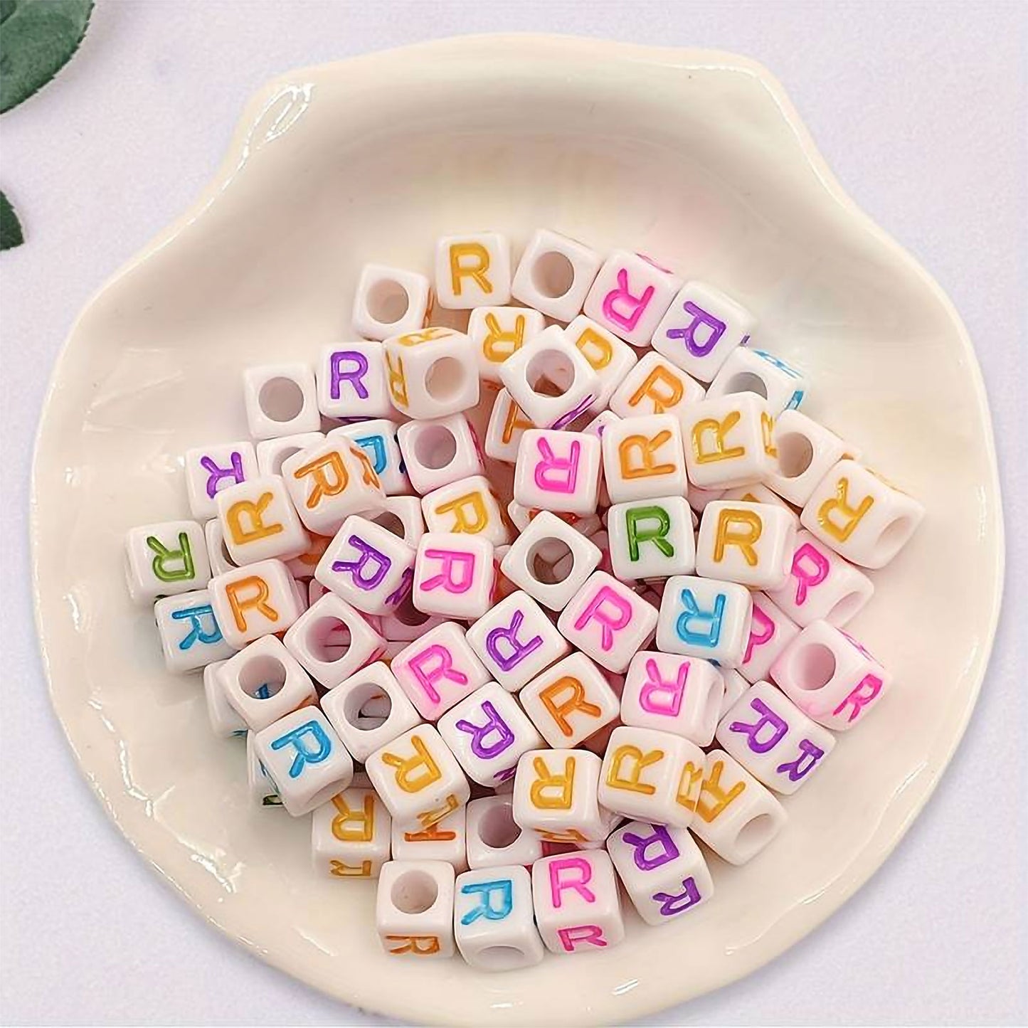 Acrylic Alphabet Cube Beads - Single Letters