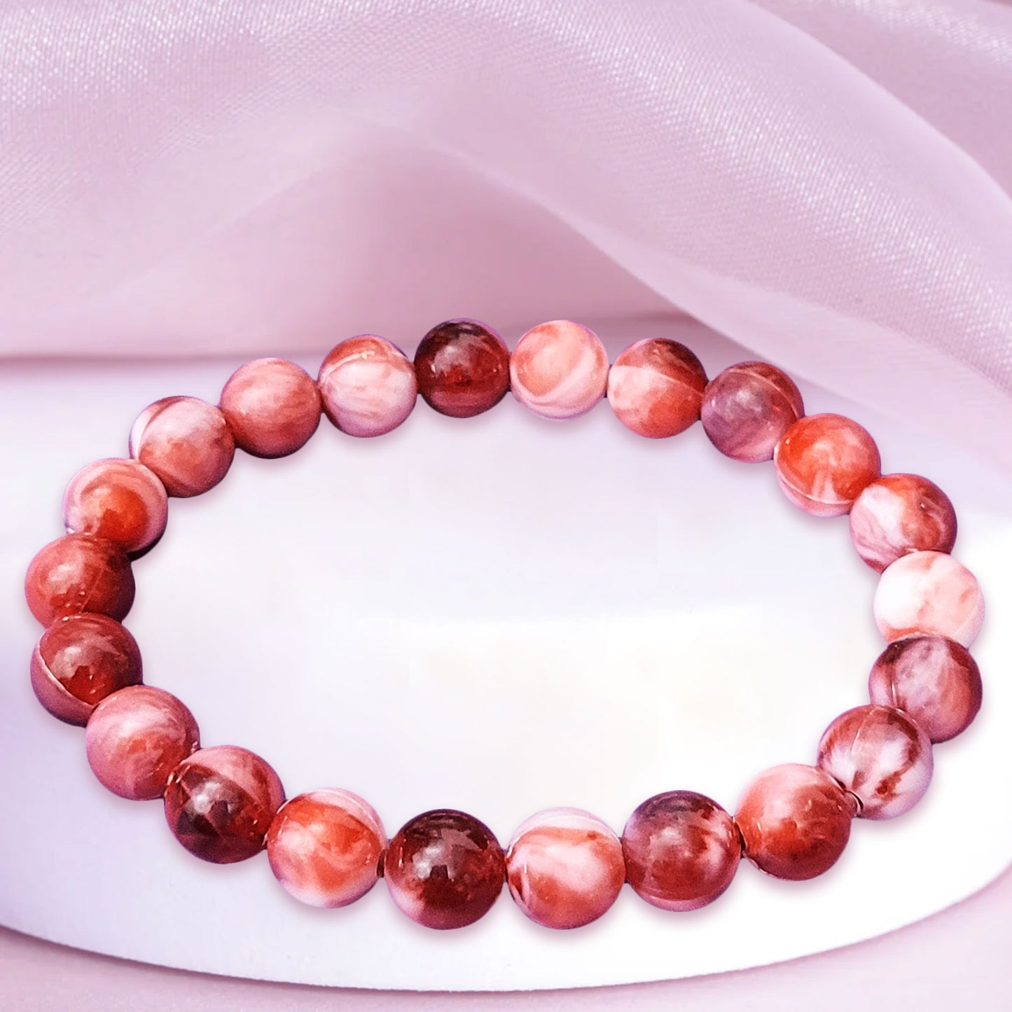 Marble Bracelet for Women and Girls - Lucid Theme - 8mm Beads