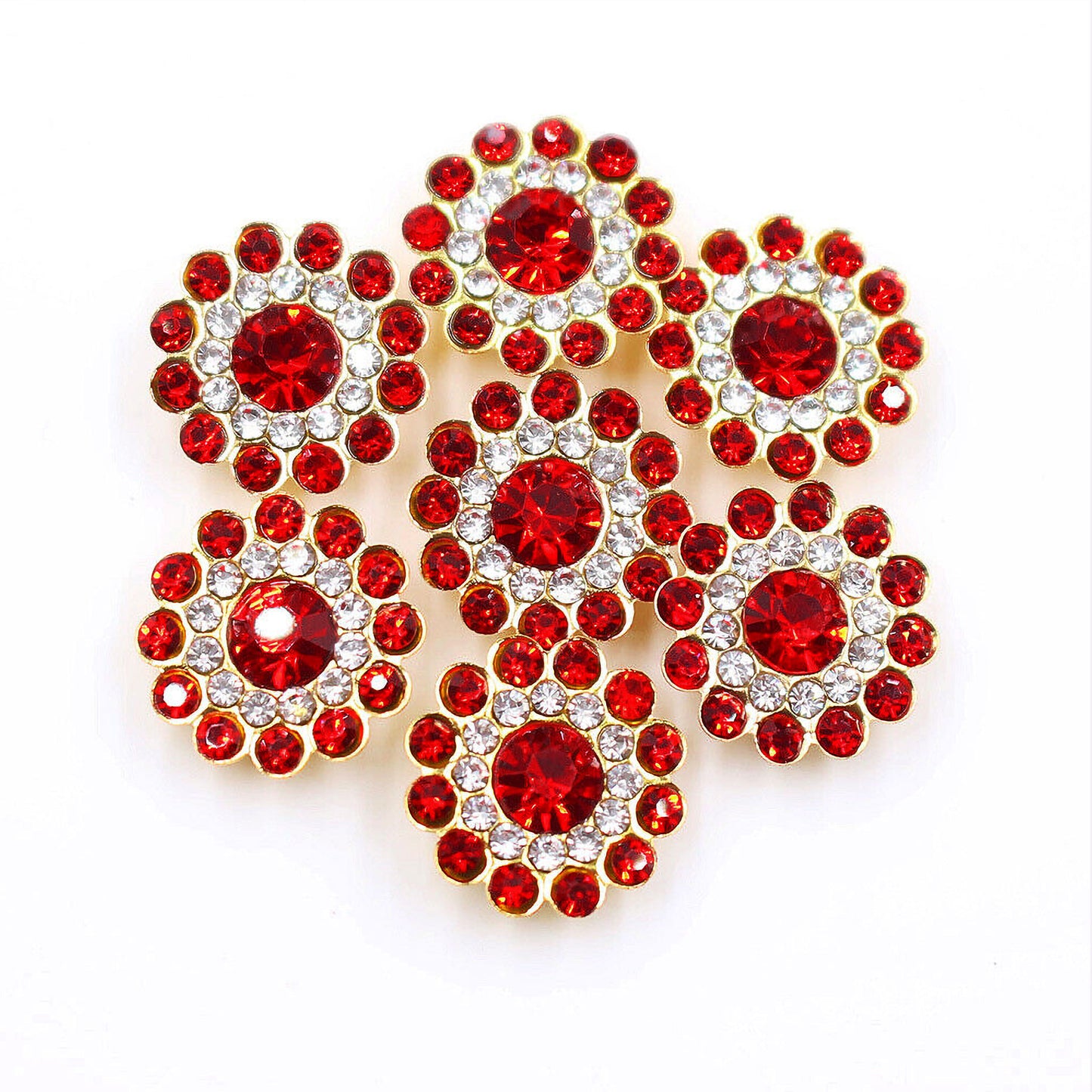 Zarkan Rhinestone Crystal Buttons Beads 14 mm