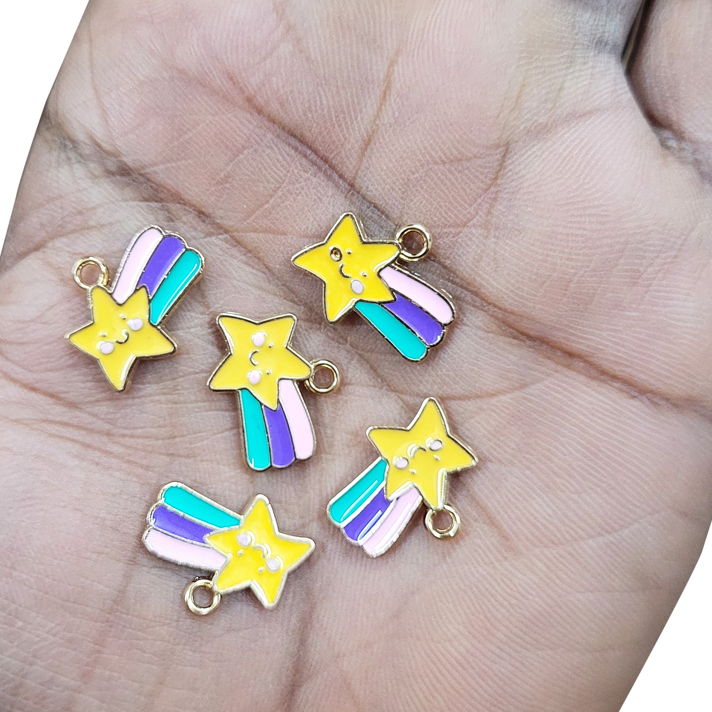 Rainbow Star Charms | Set of 5