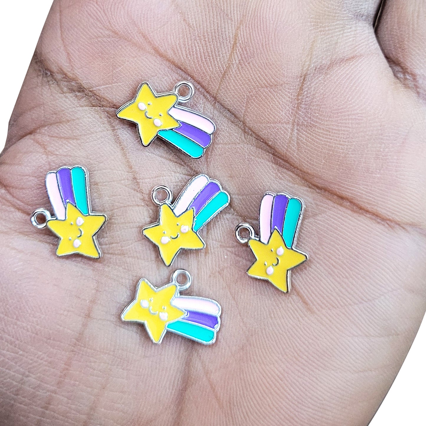 Rainbow Star Charms | Set of 5