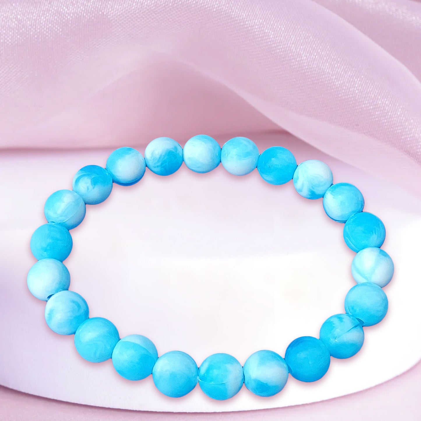 Marble Bracelet for Women and Girls - Lucid Theme - 8mm Beads