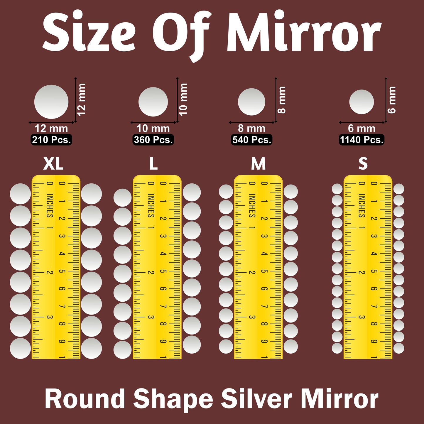 Silver Glass Round Shape