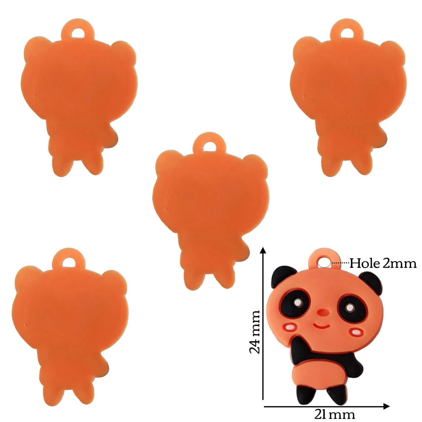 Panda Silicone Charms - Pack of 5