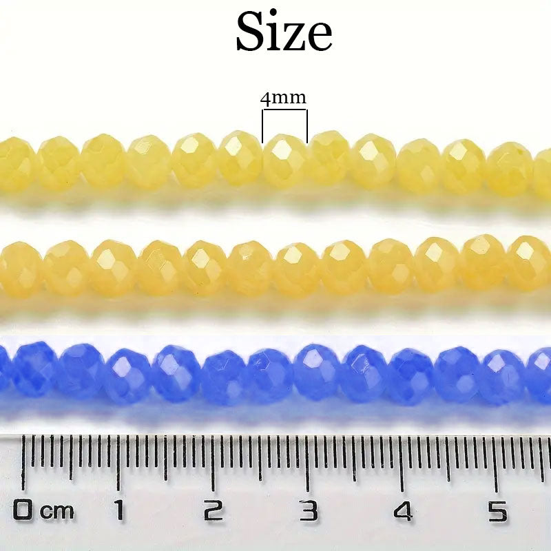 Rondelle Tyre Glass Beads - 4mm (1 String)