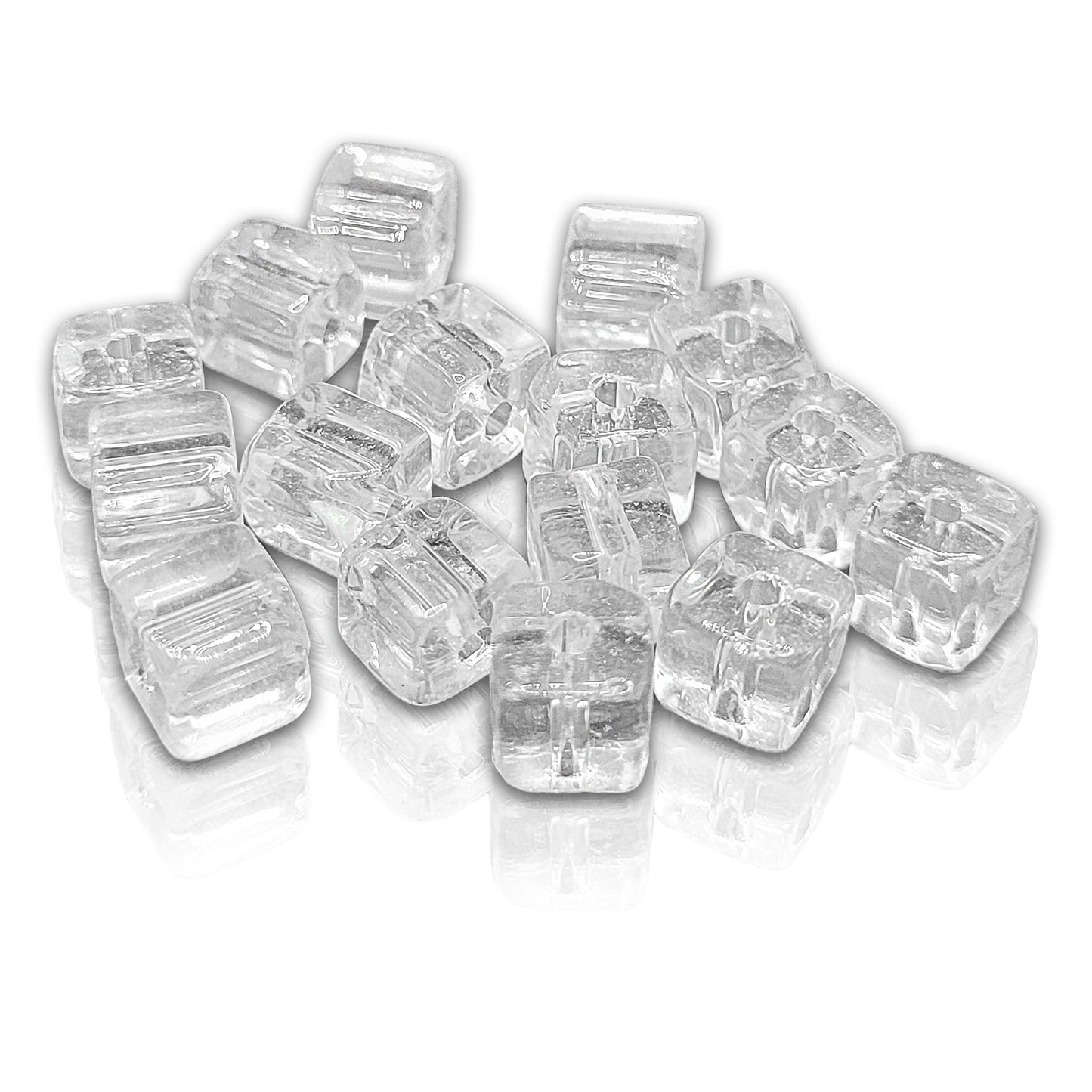 Glass Cube Spacer Beads