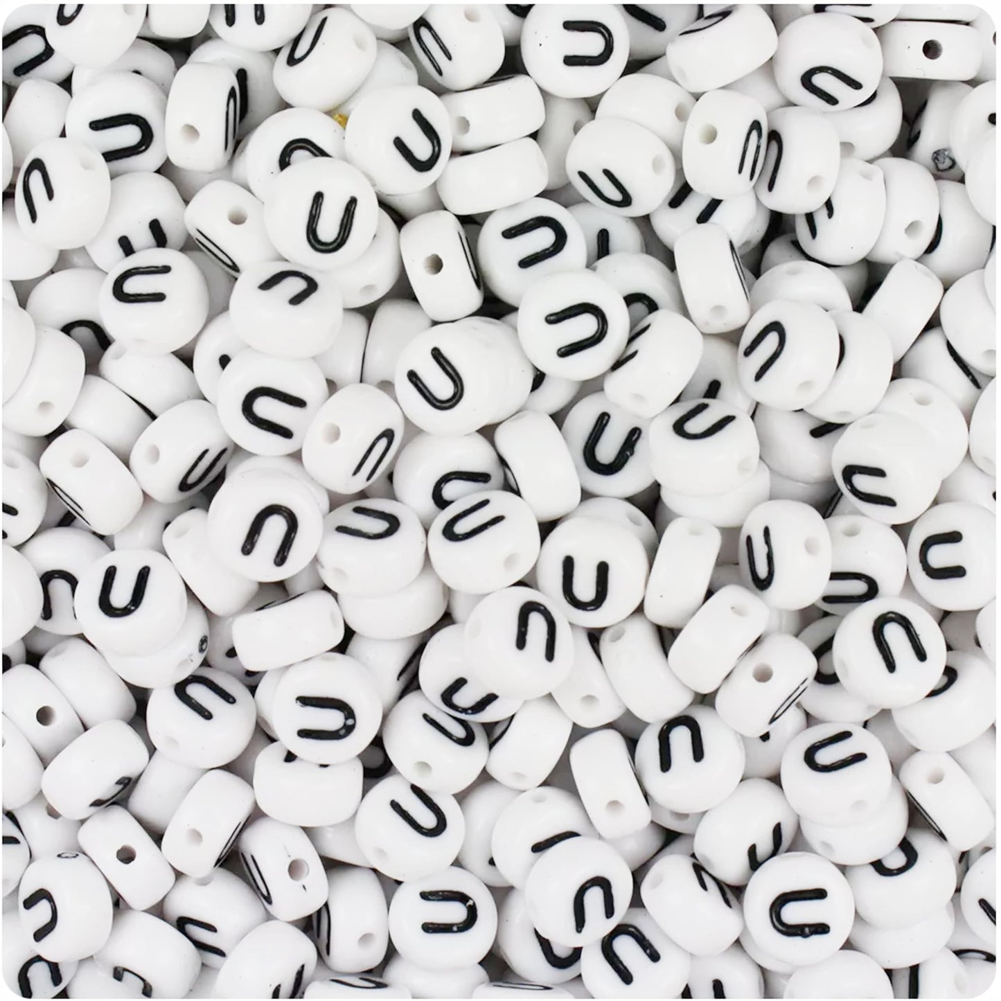 Alphabet Round Letter Beads - 1 Set (Pack of 200)