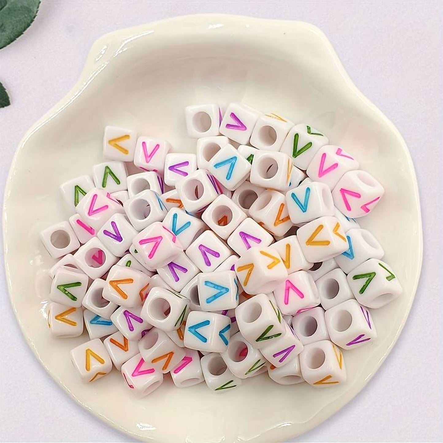 Acrylic Alphabet Cube Beads - Single Letters