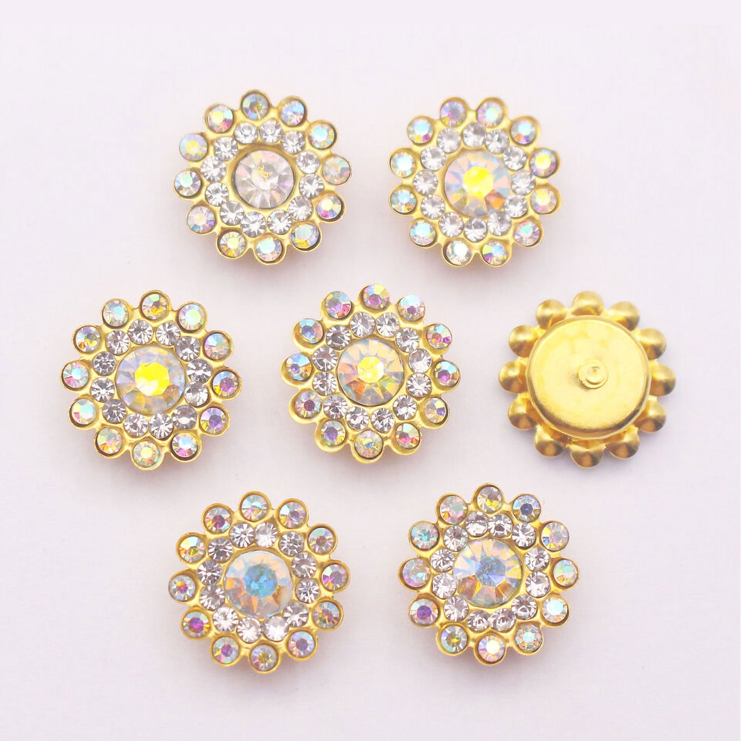 Zarkan Rhinestone Crystal Buttons Beads 14 mm