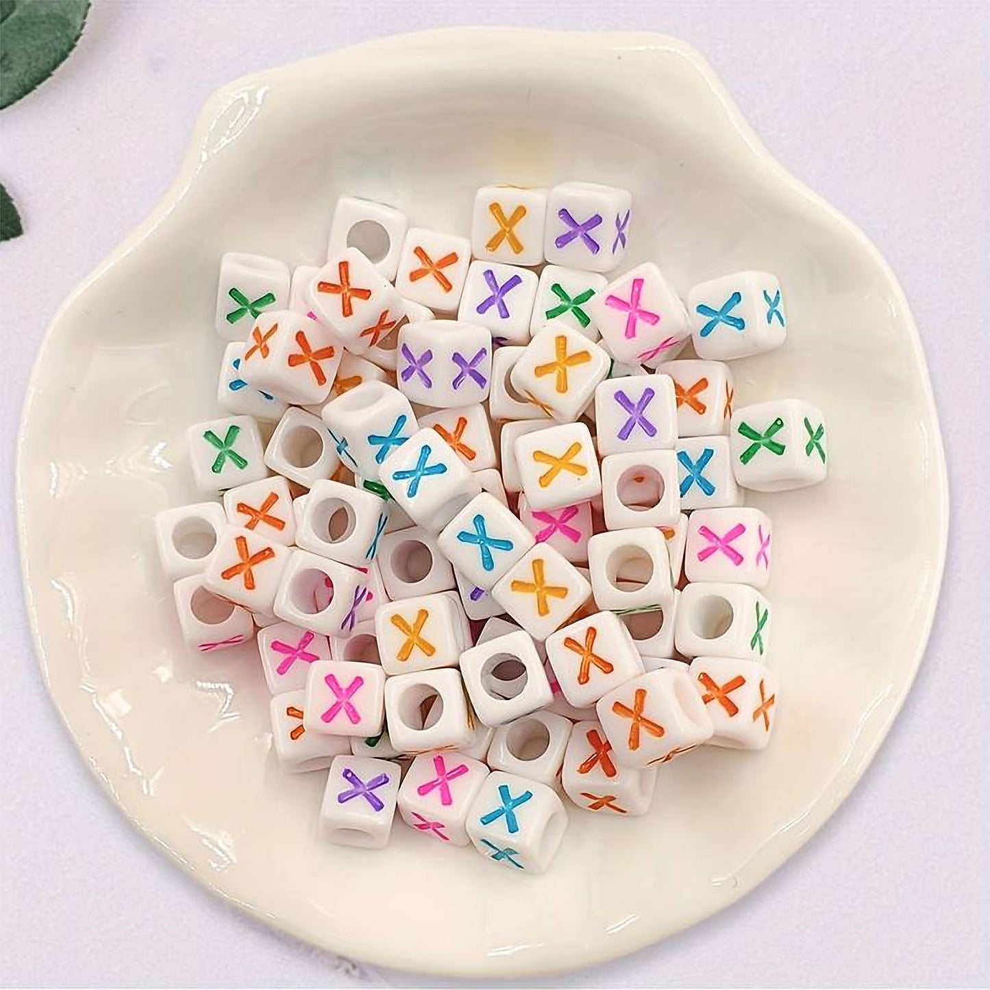 Acrylic Alphabet Cube Beads - Single Letters