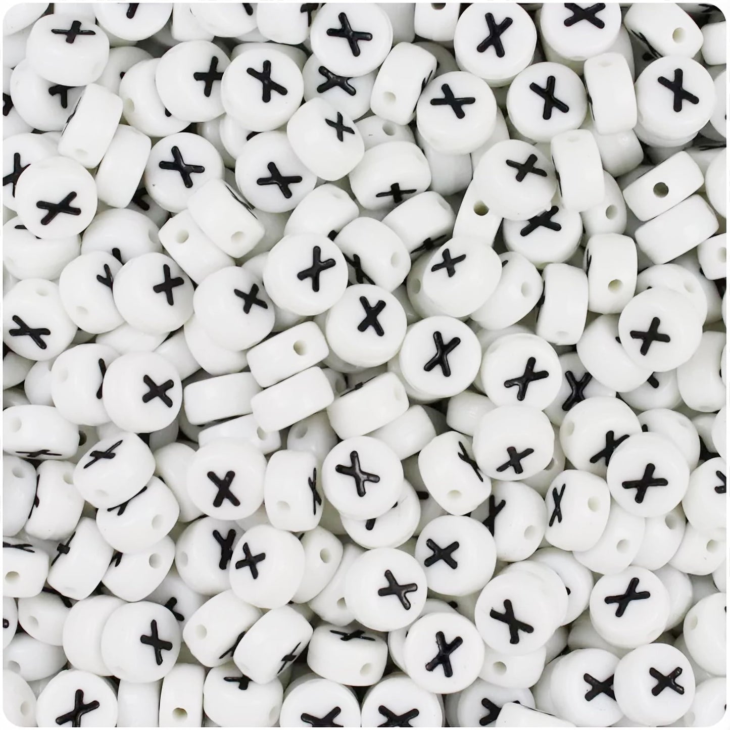 Alphabet Round Letter Beads - 1 Set (Pack of 200)