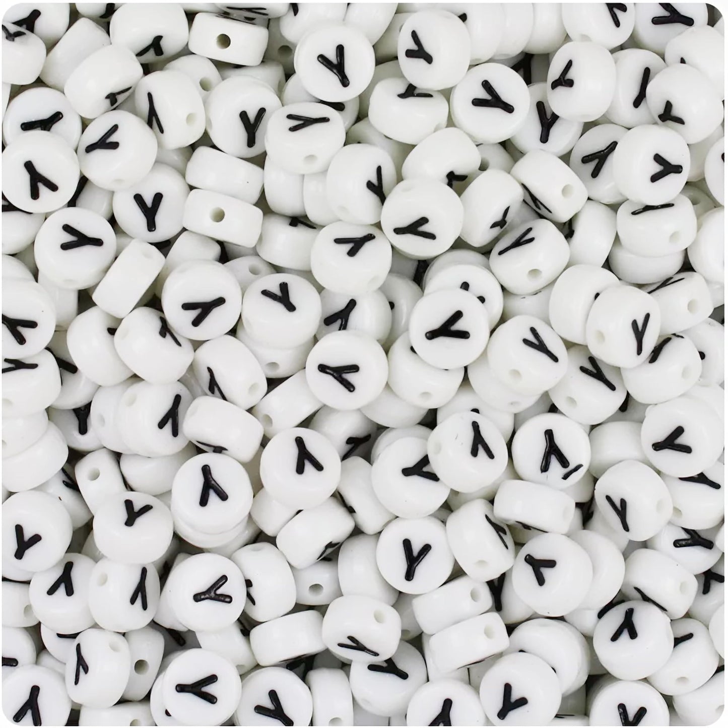 Alphabet Round Letter Beads - 1 Set (Pack of 200)