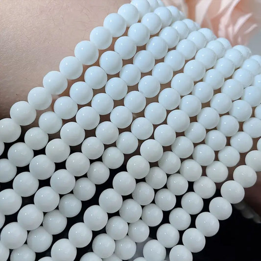 White Glass Beads