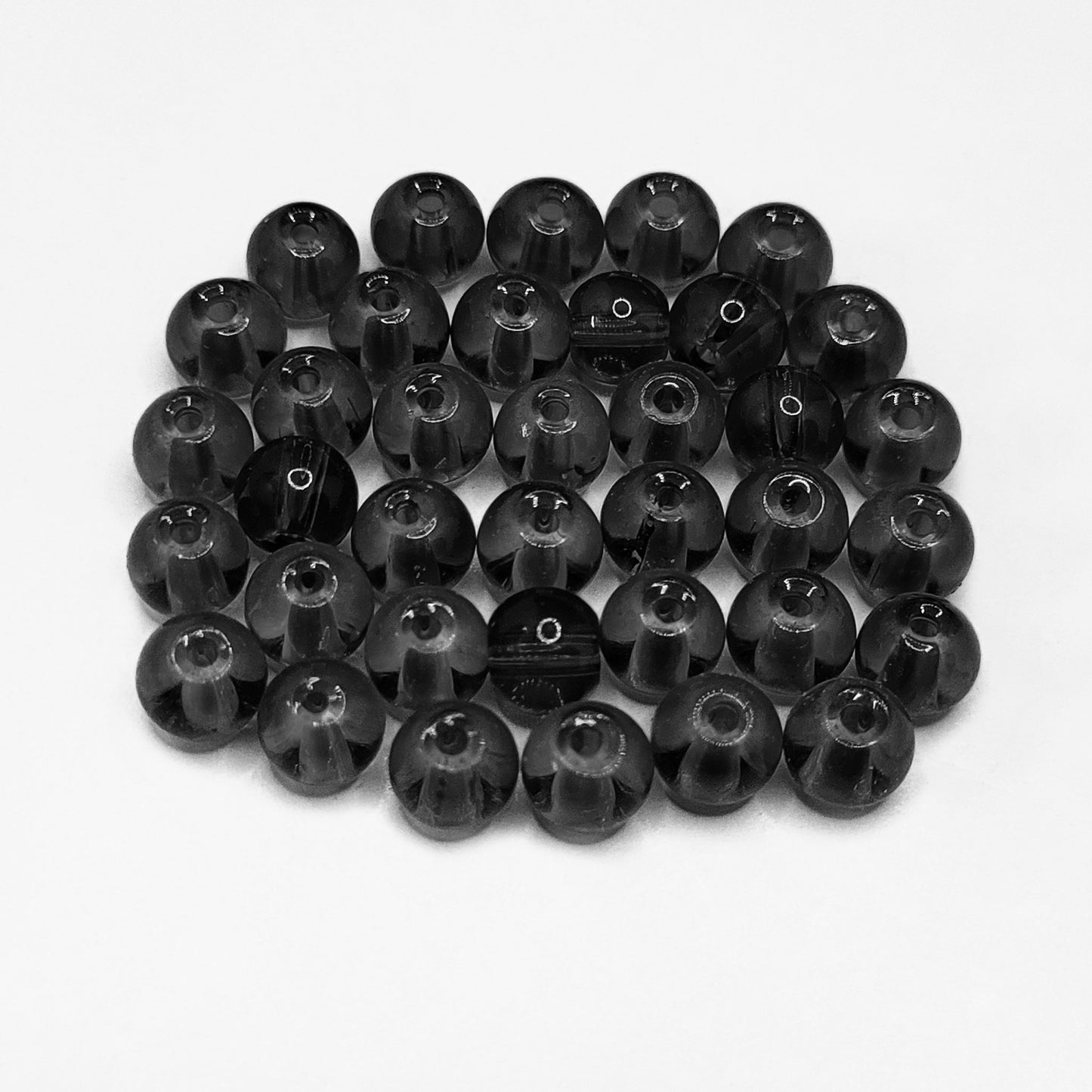 Transparent Glass Pearl Beads 6mm | 50 Pcs