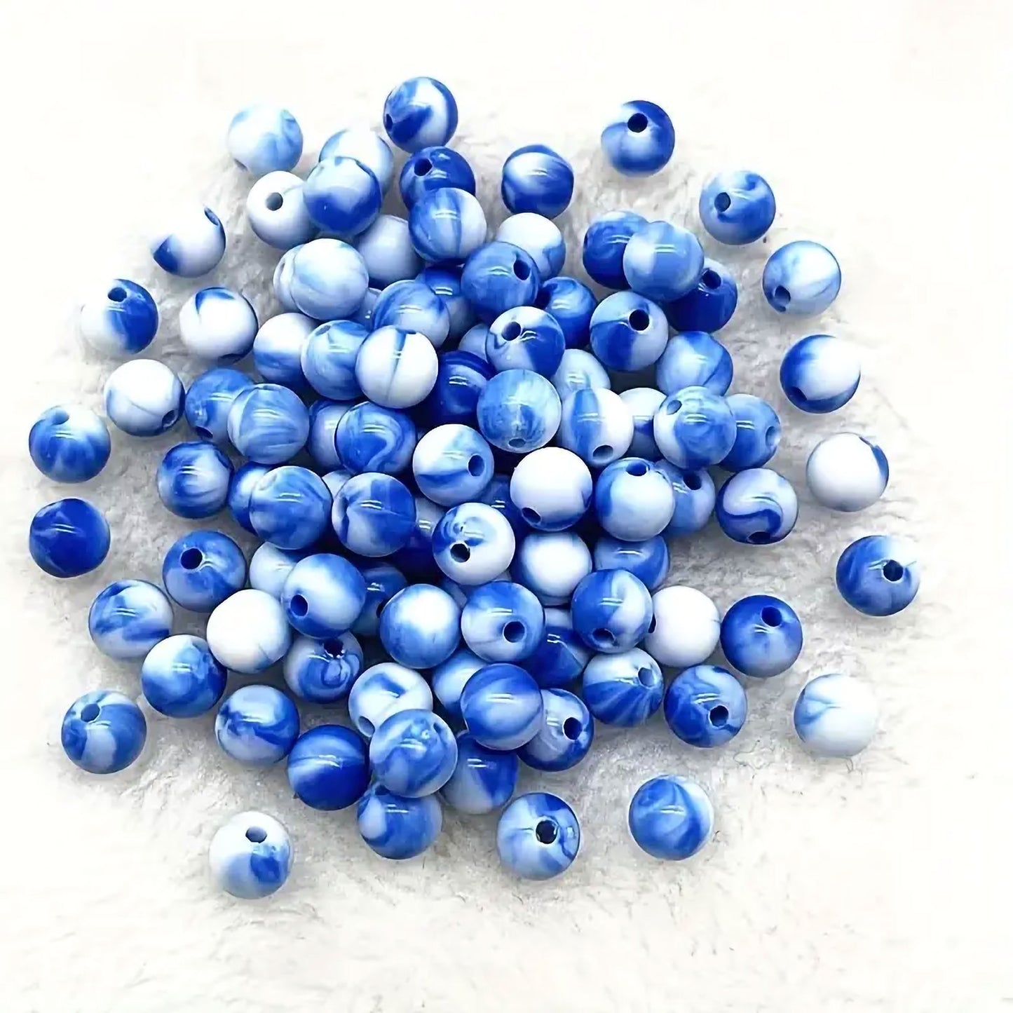 Dreamy Lucid Marble Acrylic Beads 8mm