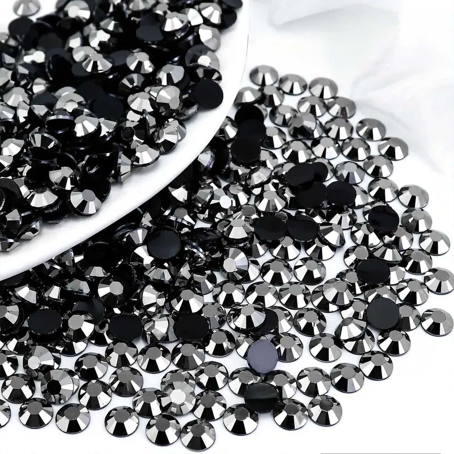 Flat Black Chandla Rhinestones