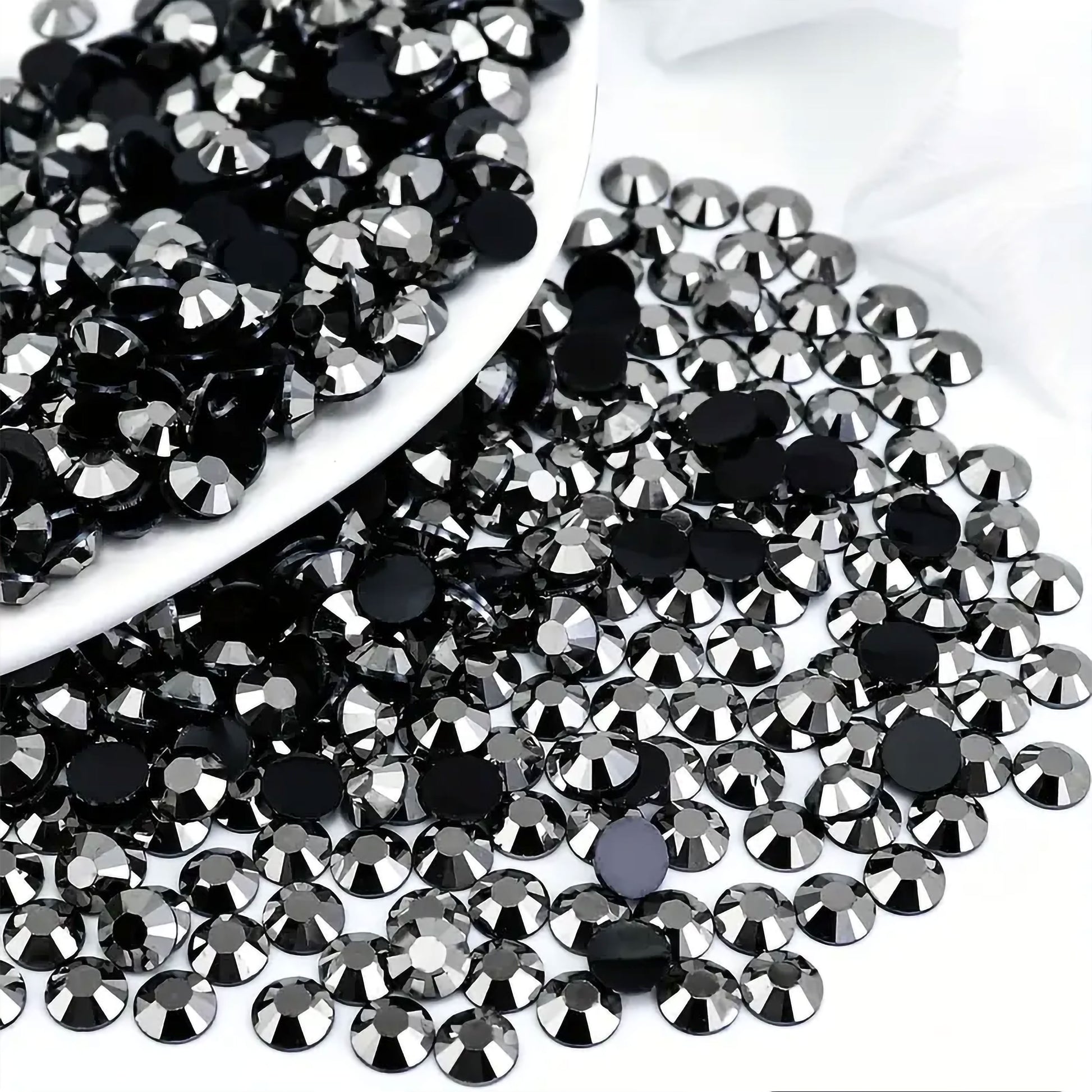Flat Black Chandla Rhinestones