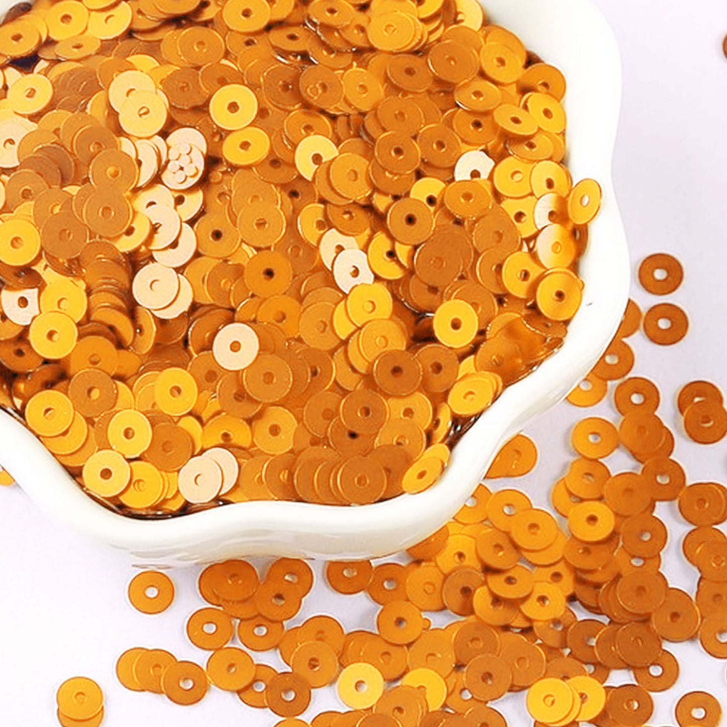 Orange Round Sequins for Crafts