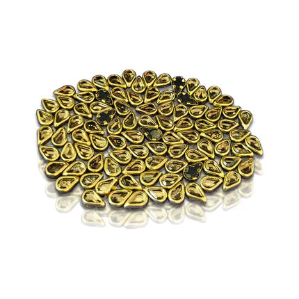 Glass Fitting Kundan Stones - Drop Shape