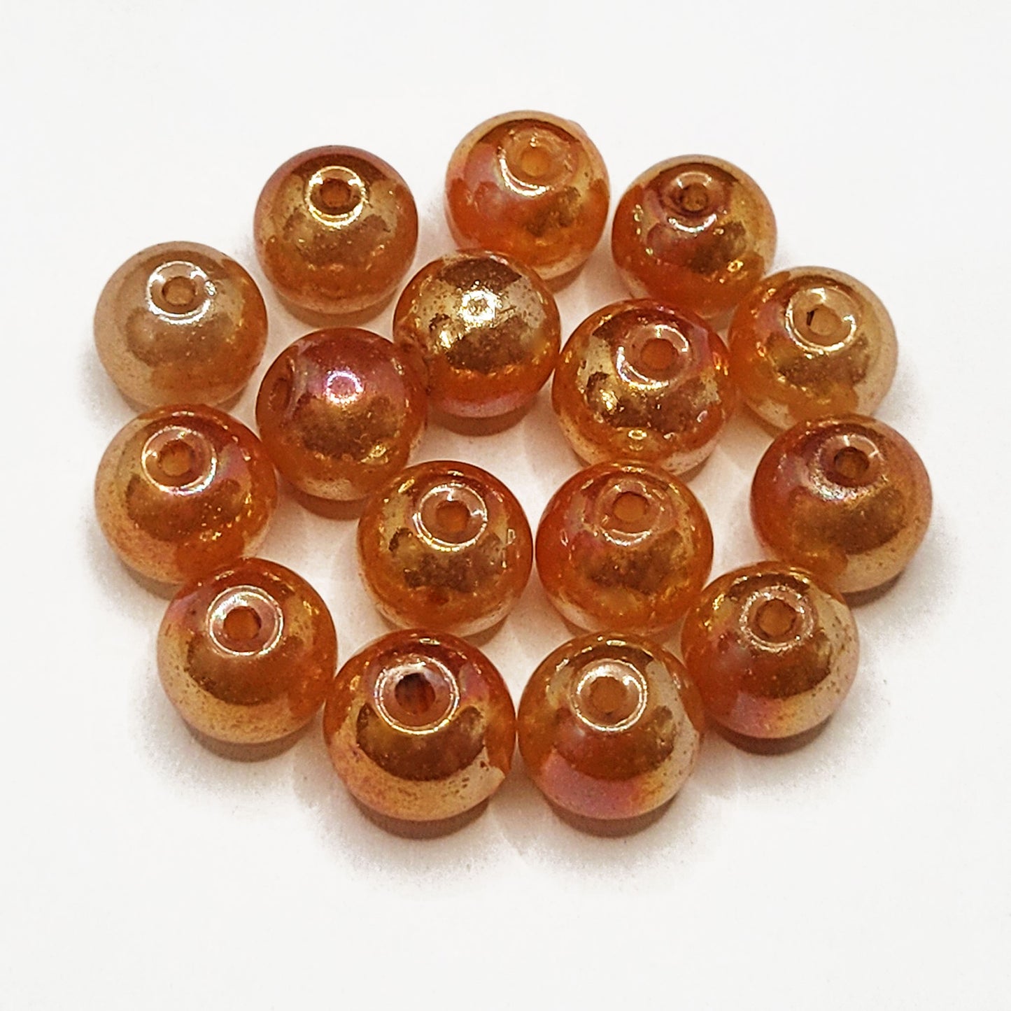 Gold Glass Pearl Beads