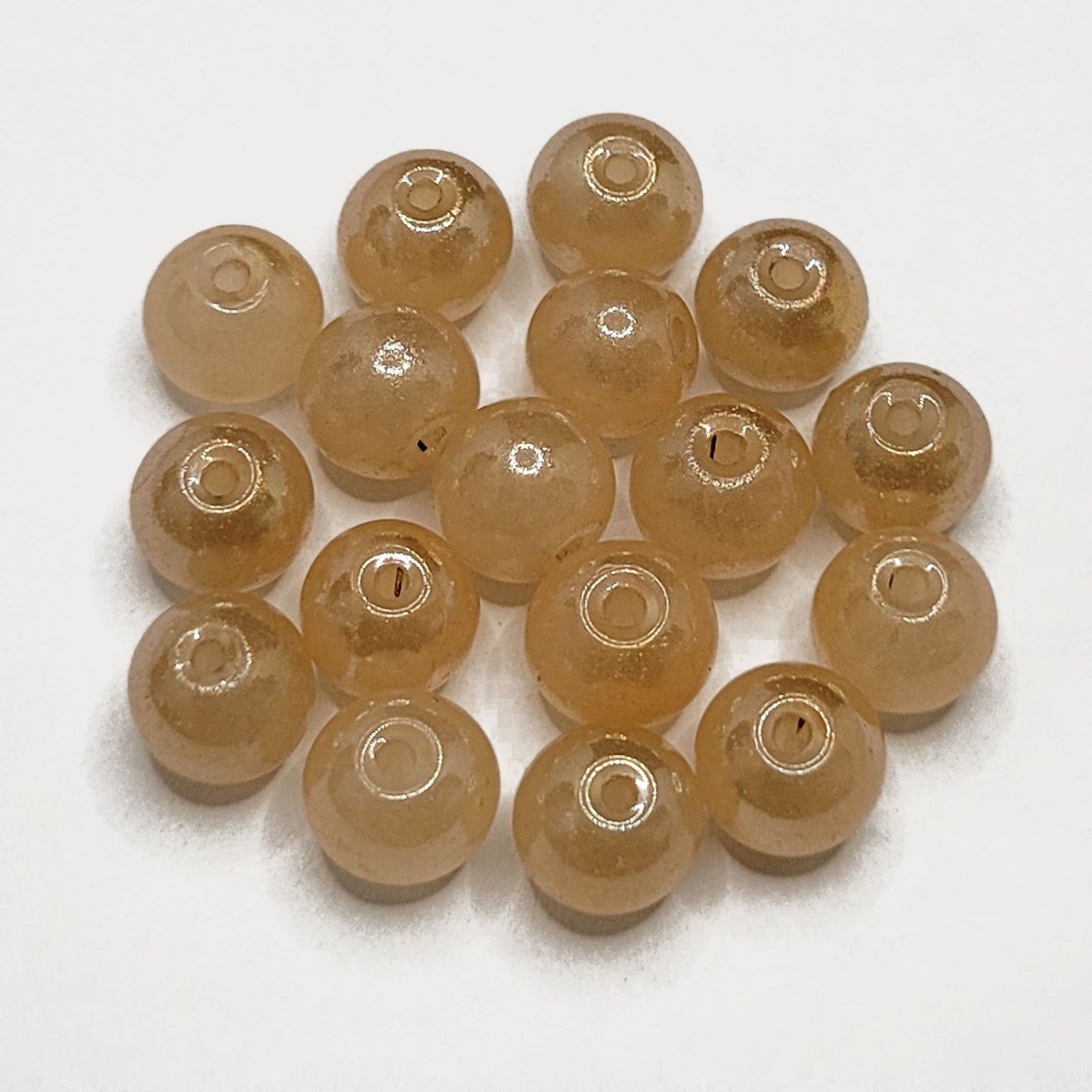 Gold Glass Pearl Beads