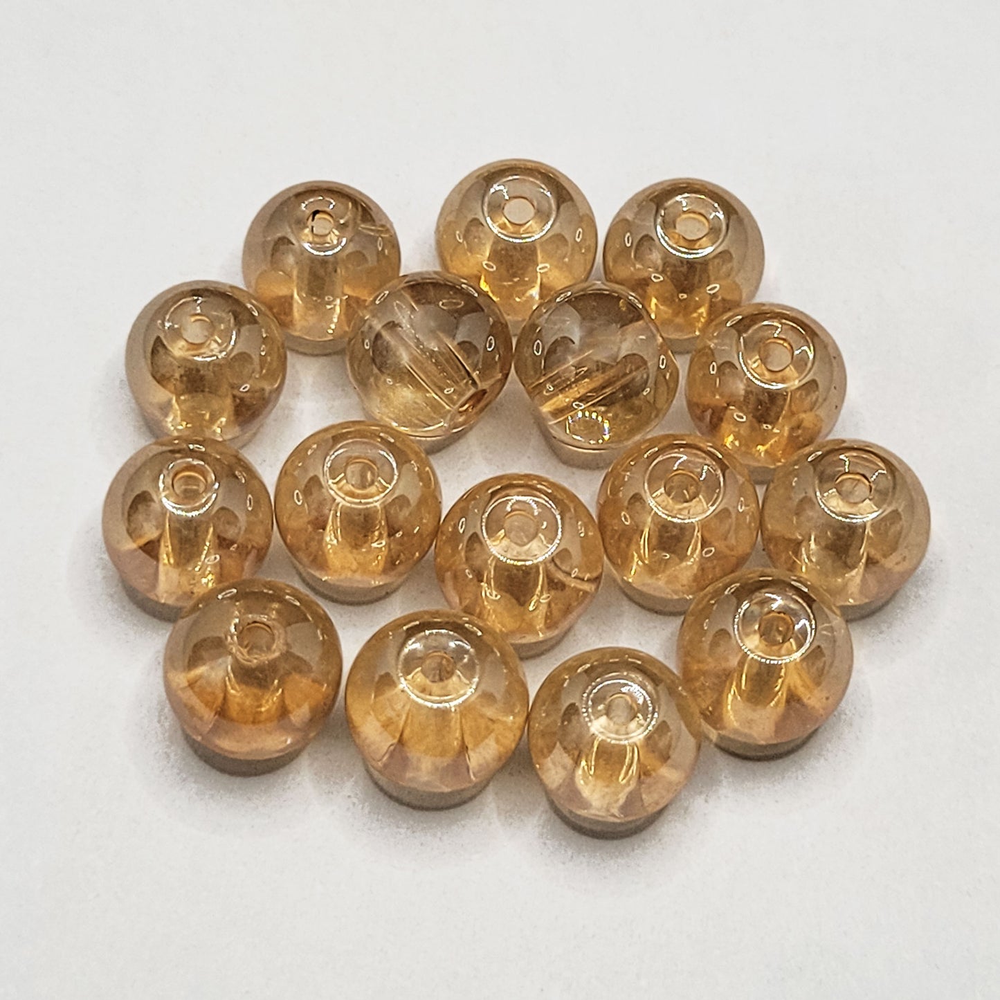 Gold Glass Pearl Beads