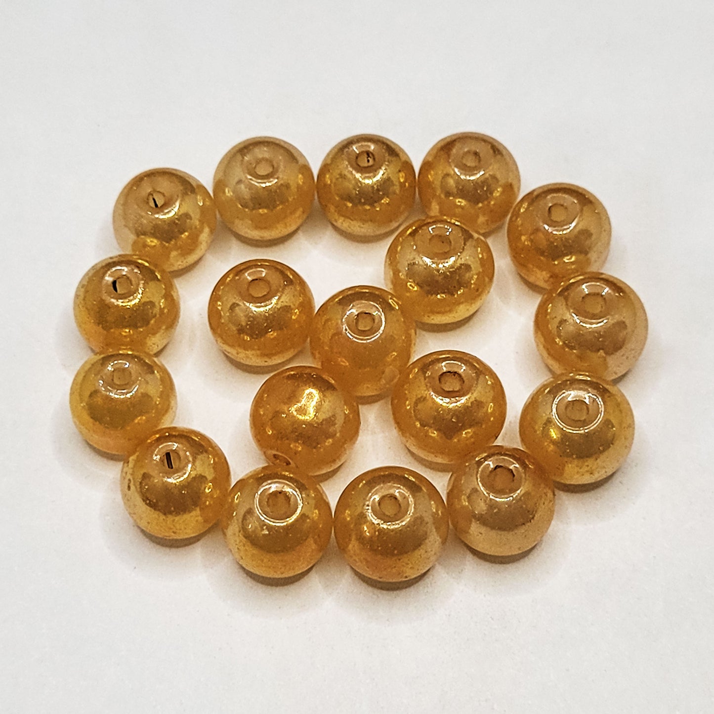 Gold Glass Pearl Beads