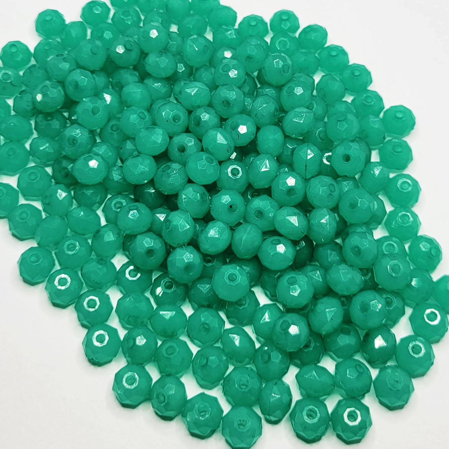 Tyre Opaque Acrylic Plastic Beads 8mm - 50 pcs